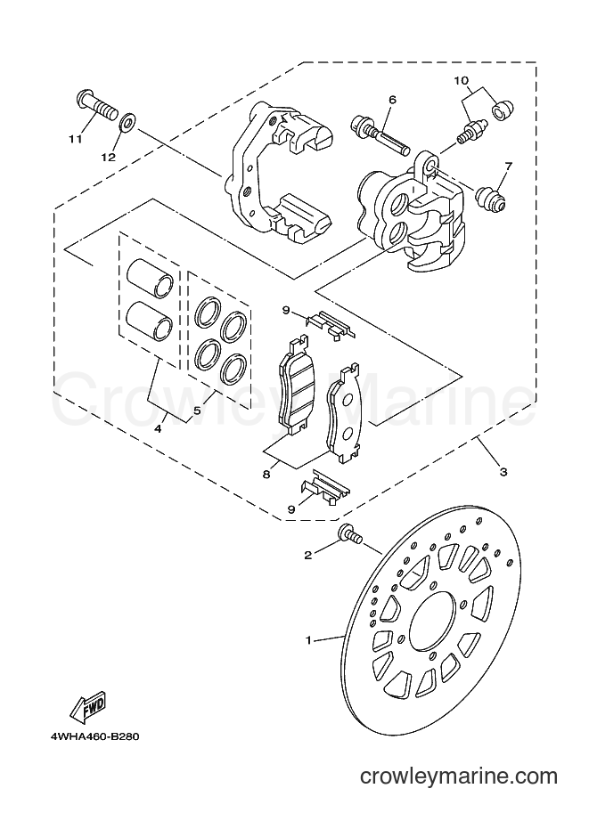 2004 Street Bike V110E - V110E (4WHE) [010] - FRONT BRAKE CALIPER