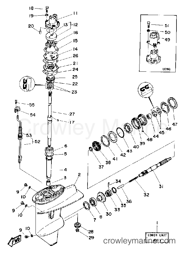 Yamaha Motors CV25EMLD - LOWER DRIVE 1