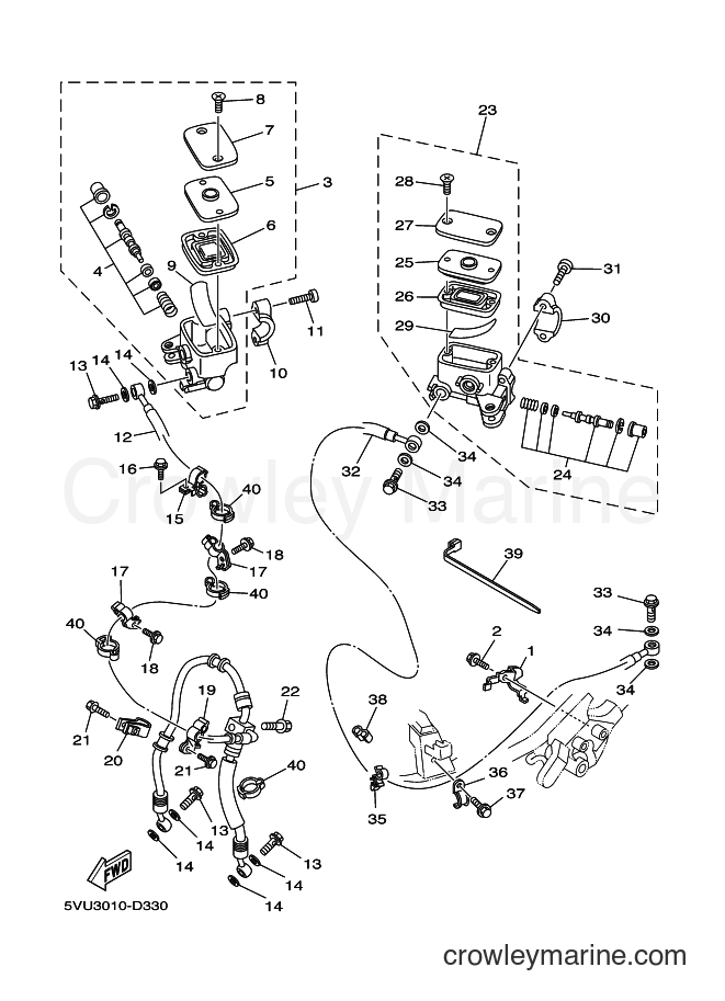 Yamaha Motors XP500 (5VU6) [040] - FRONT MASTER CYLINDER