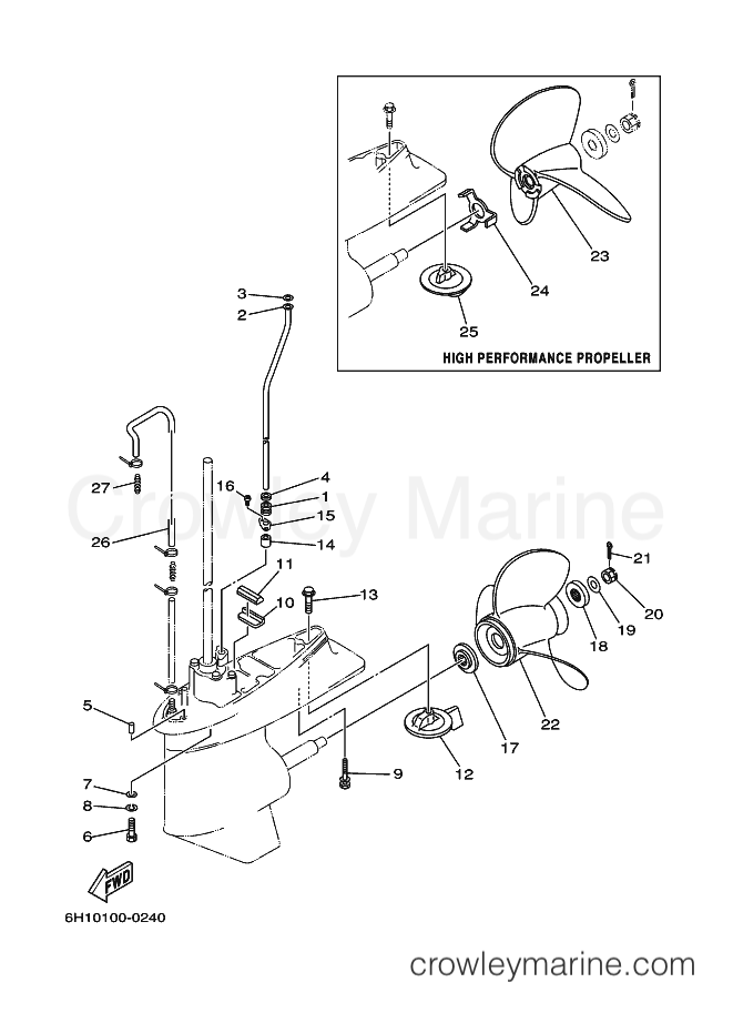 Yamaha Motors 80A (6H0) [010] - LOWER CASING & DRIVE 2