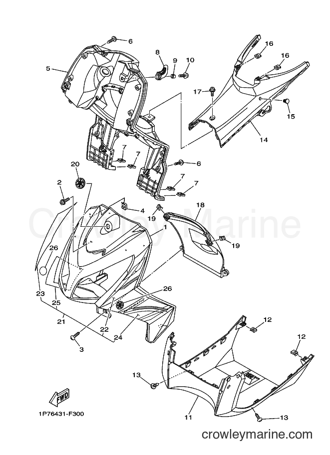 2007 Scooter AT115C - AT115C (1P76) [010] - LEG SHIELD