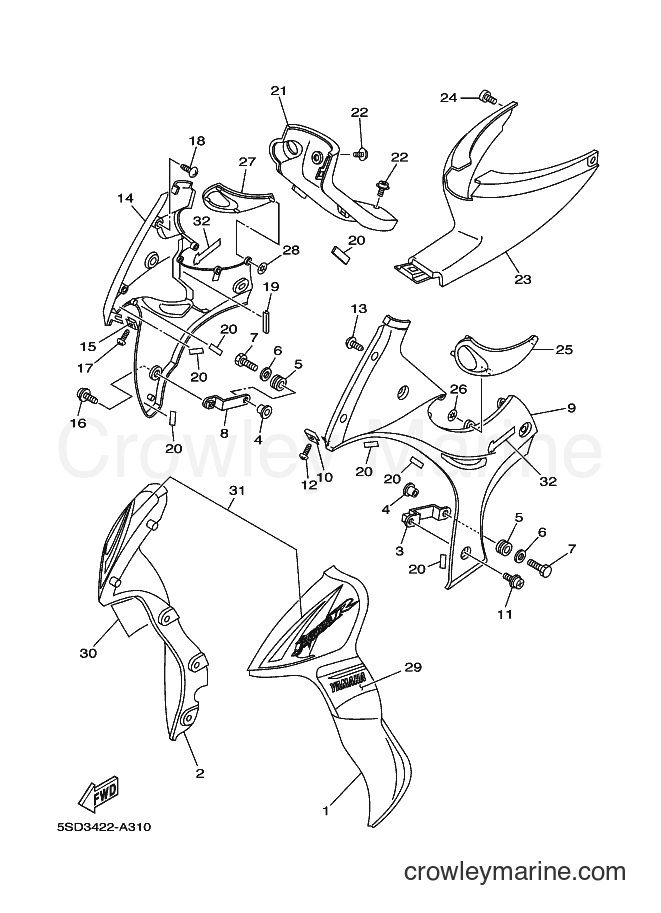 Yamaha Motors T105SE (5SD3) [010] - LEG SHIELD