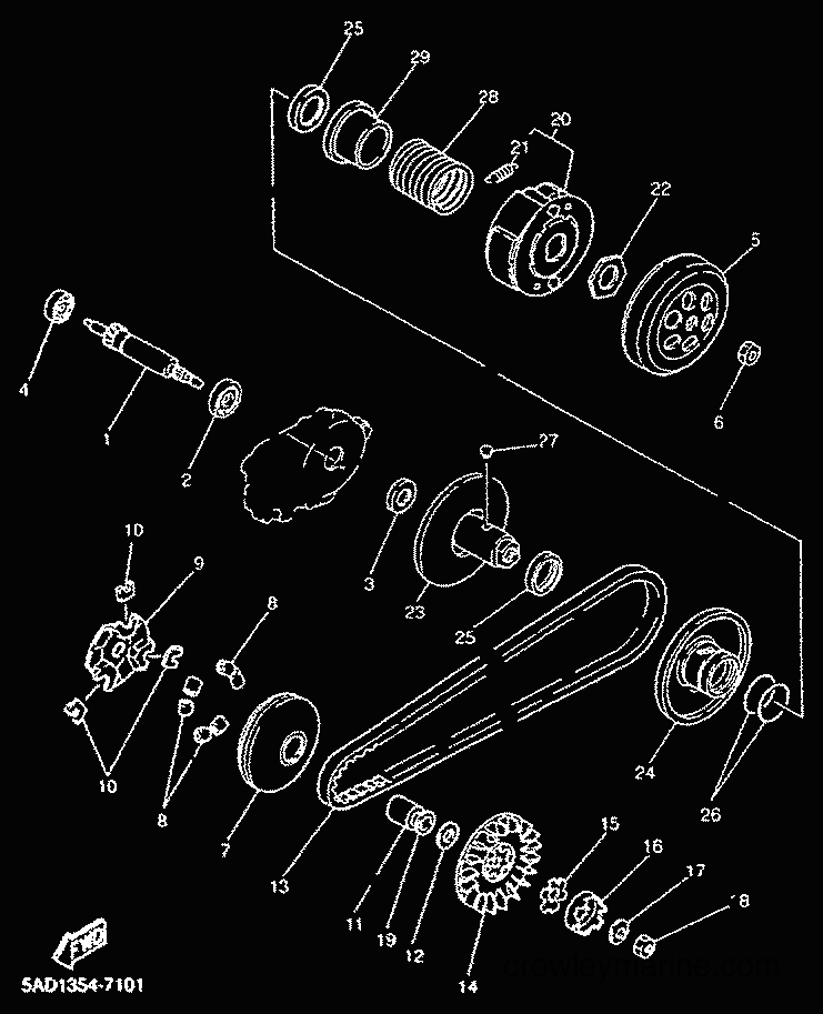 2001 Scooter YN50 - YN50 (5BV7) [010] - CLUTCH