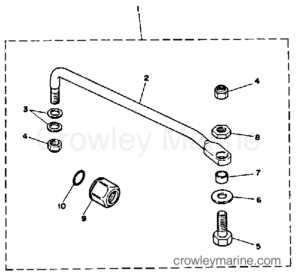 Yamaha Motors 30ESJ - STEERING GUIDE ATTACHMENT