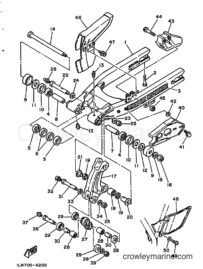 1990 Dirt Bike TT250 - TT250 (3DC2) [010] - REAR ARM