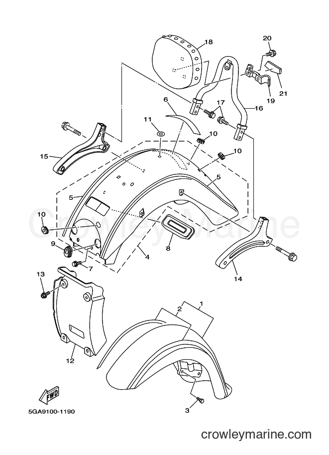 2001 Cruiser XV1600AT - XV1600AT (5GAB) [020] - FENDER