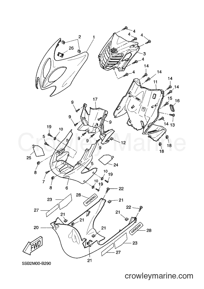 Yamaha Motors YQ50 (5WJ2) [080] - LEG SHIELD