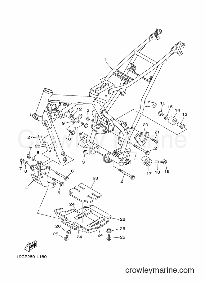 2014 Dirt Bike TT-R125LW - TT-R125LW (2CP3) [010] - FRAME