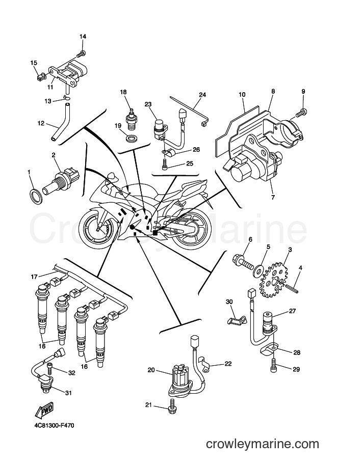 2008 Sport Bike YZF-R1 - YZF-R1 (4C88) [010] - ELECTRICAL 1