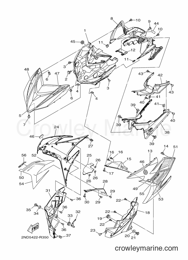 Yamaha Motors T150 (2ND5) [010] - LEG SHIELD 2