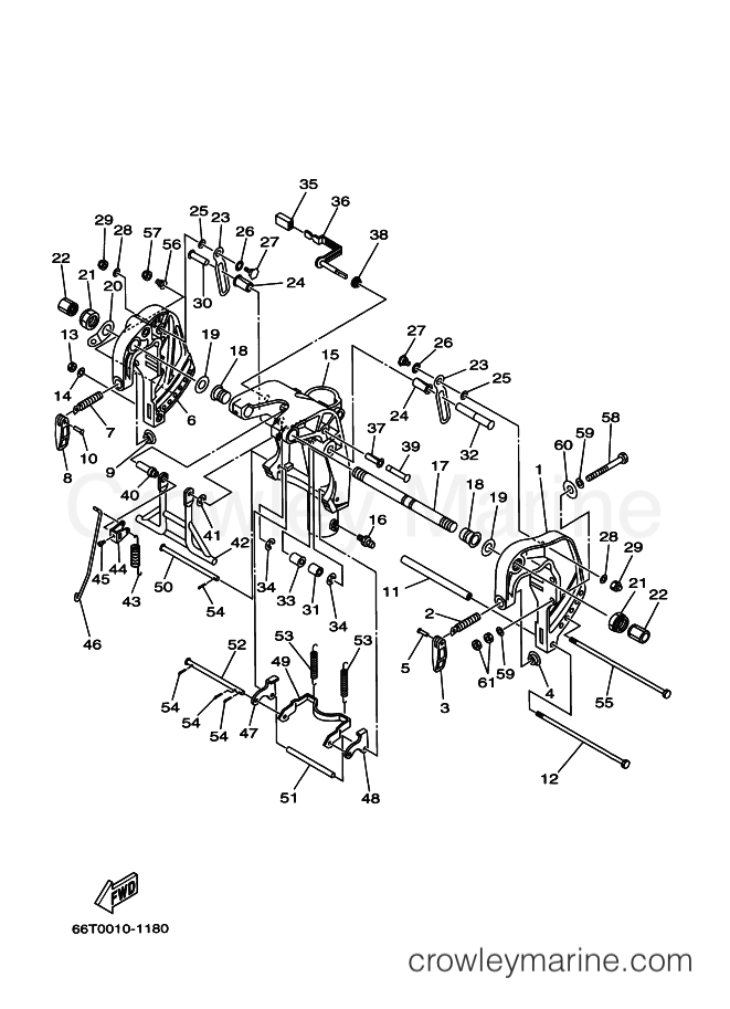 Yamaha Motors (E)40X (66T2) [260] - BRACKET 1