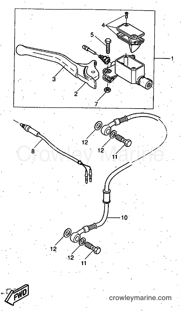 1997 Scooter YQ50 - YQ50 (5CL1) [999] - FRONT MASTER CYLINDER