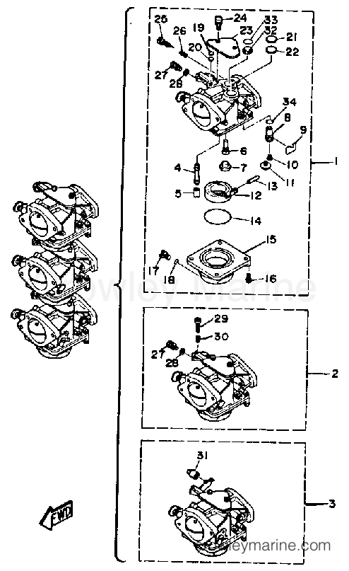 Yamaha Motors 40SJ - CARBURETOR