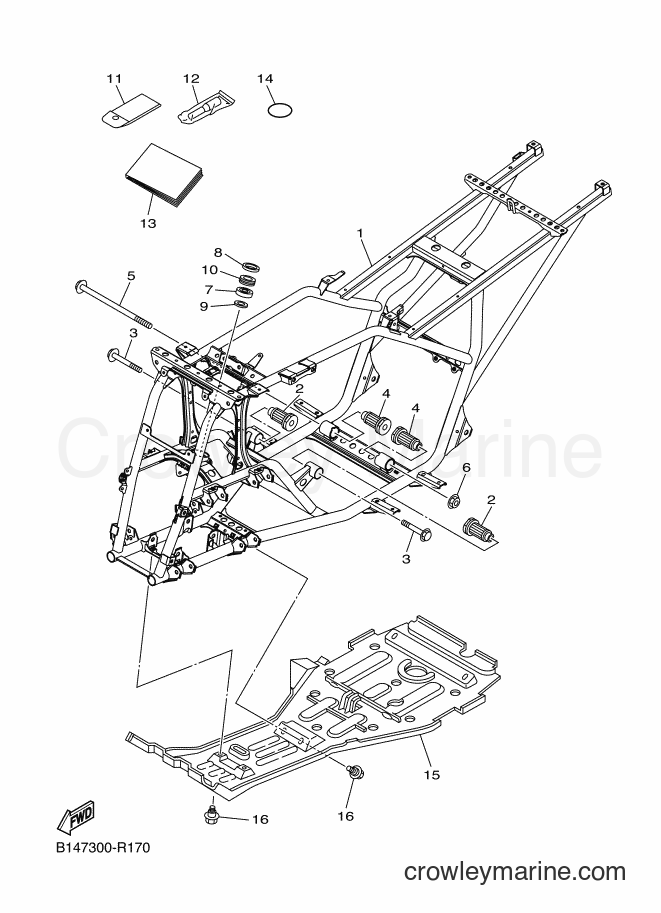 2017 ATV YFM350A - YFM350A (B149) [010] - FRAME