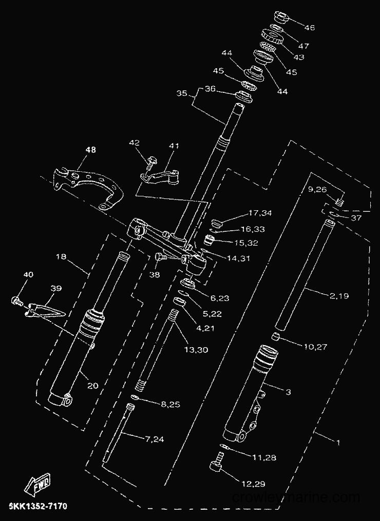 Yamaha Motors YN50 (5BX5) [010] - FRONT FORK