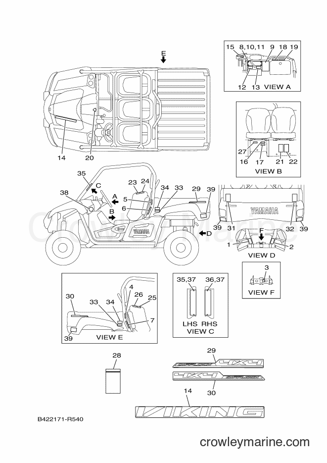 Yamaha Motors YXM700E (B42E) [010] - EMBLEM & LABEL 1