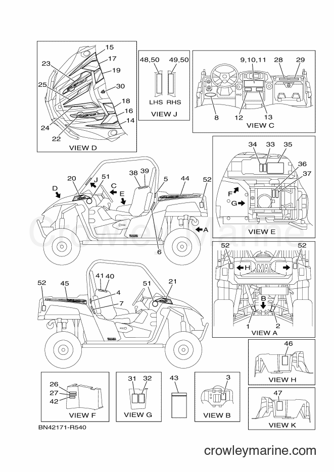 2016 ATV YXE700ES - YXE700ES (BN42) [010] - EMBLEM & LABEL 1