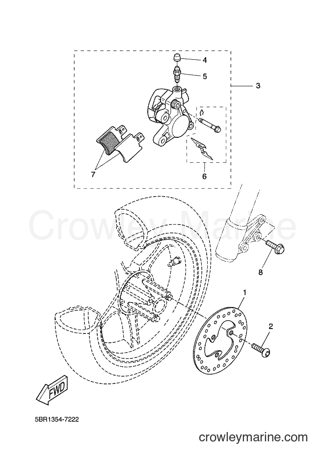 2004 Scooter YQ50 - YQ50 (5SB6) [080] - FRONT BRAKE CALIPER