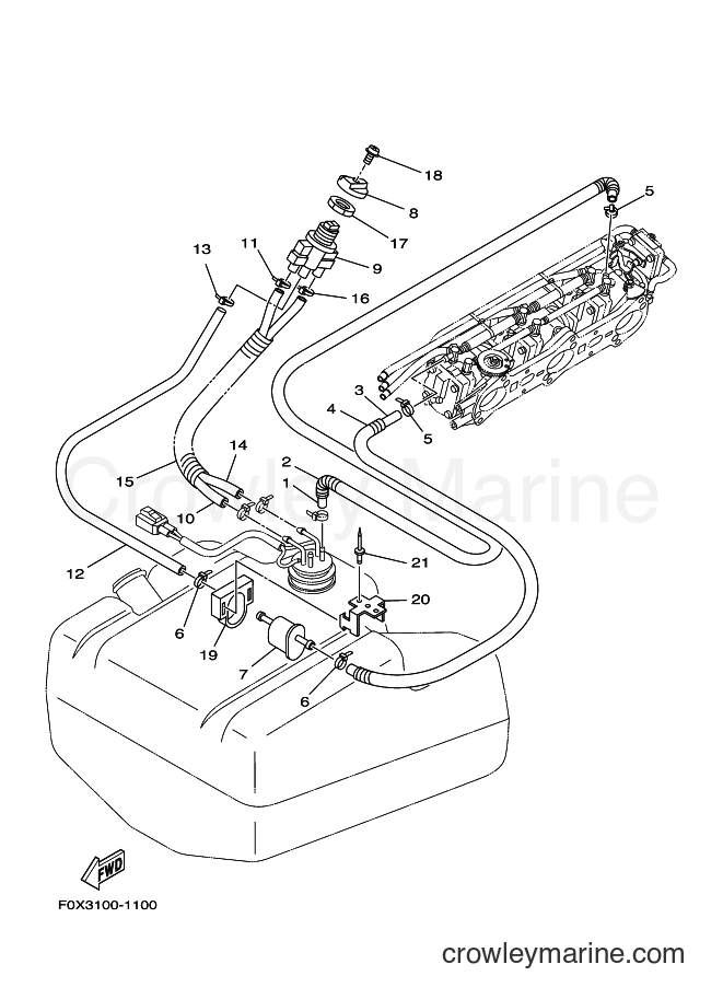 Yamaha Motors JET FOR GP1200 (67XC) [02A] - FUEL