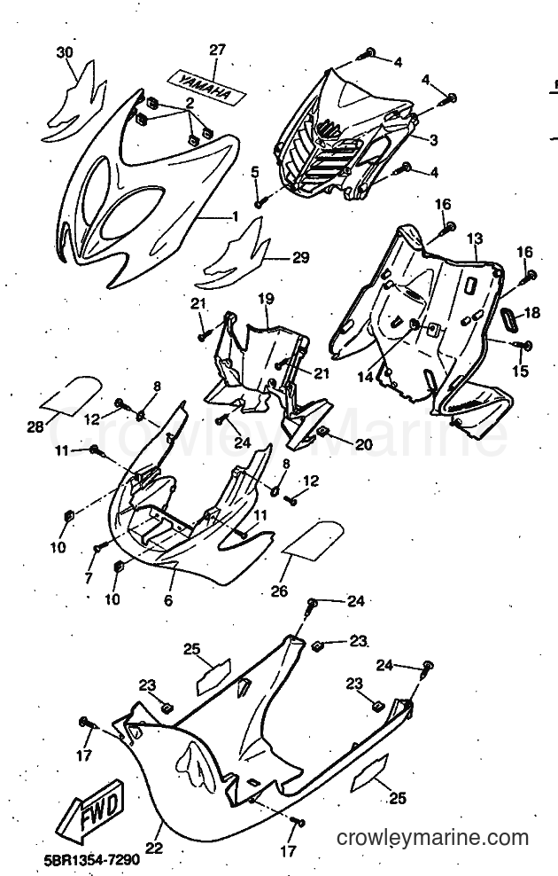 1998 Scooter YQ50 - YQ50 (5DP2) [999] - LEG SHIELD