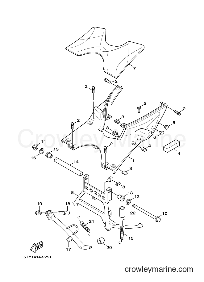 2003 Scooter XC125 - XC125 (5UA1) [010] - スタンド. フートレスト