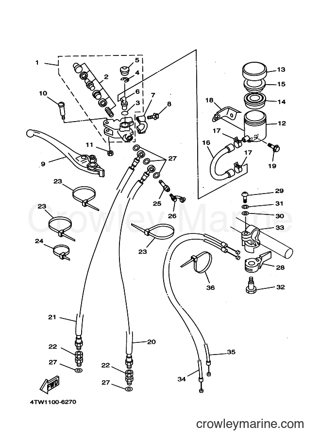 1996 Street Bike TZ250 - TZ250 (4TW1) [070] - FRONT MASTER CYLINDER