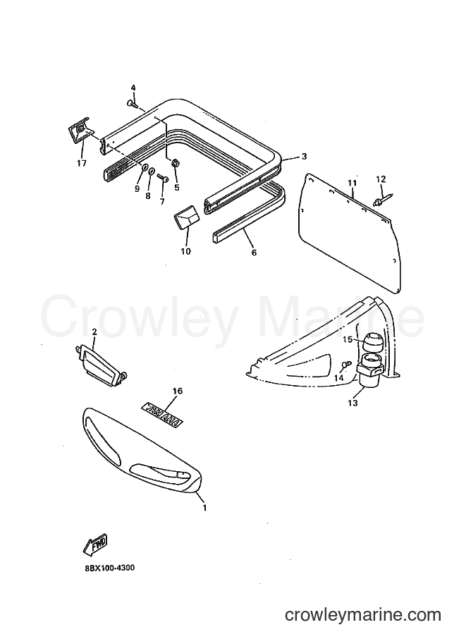 1994 Snowmobile VX750ST - VX750ST (8BX1) [010] - BUMPER