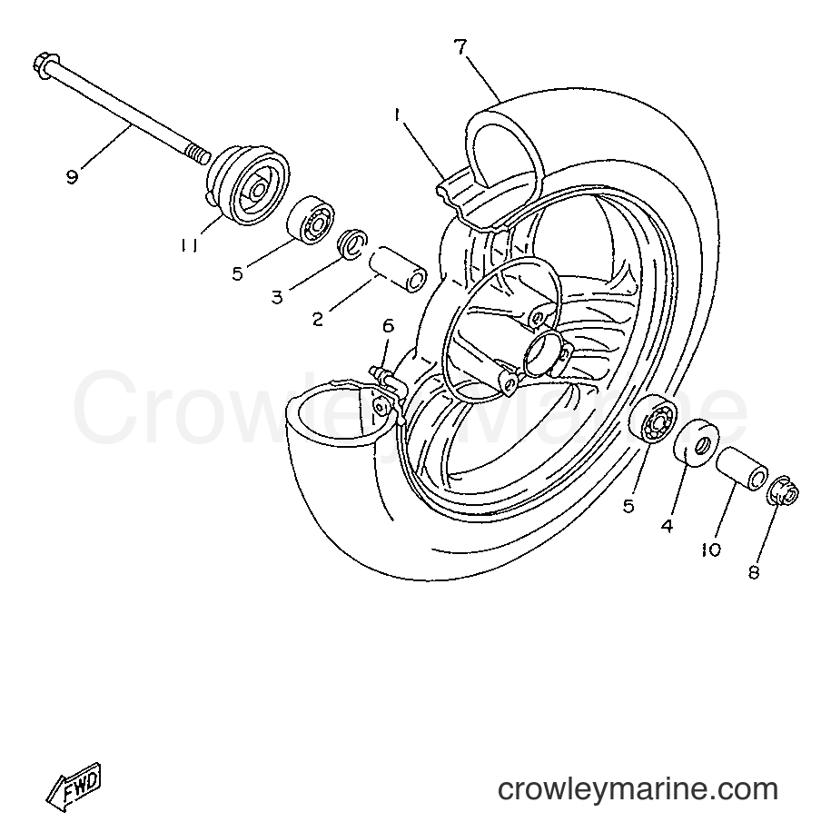 1996 Scooter YA50S - YA50S (4MJ9) [999] - FRONT WHEEL
