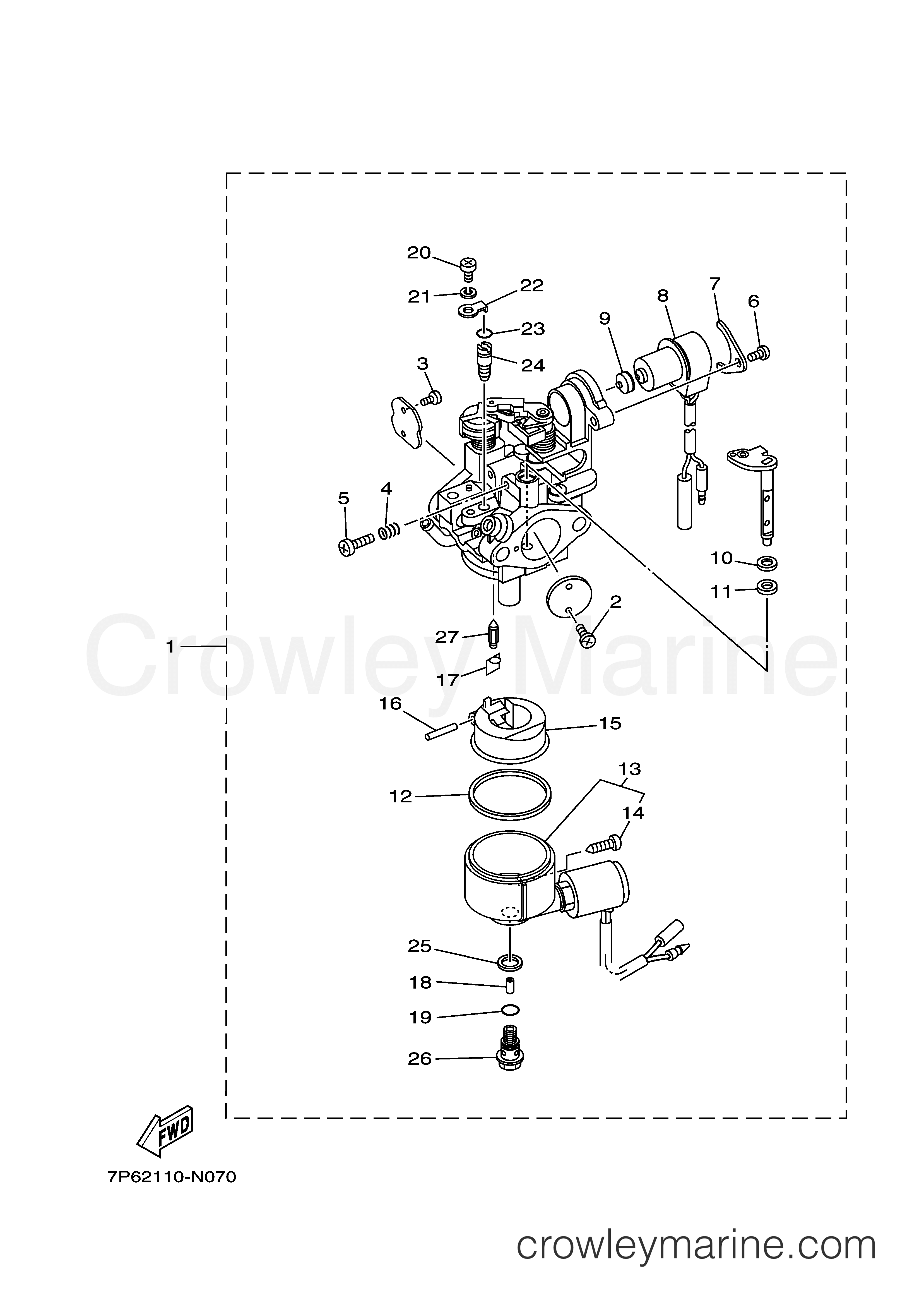 CARBURETOR 1 2014 Generator 7200 EF7200DE Crowley Marine