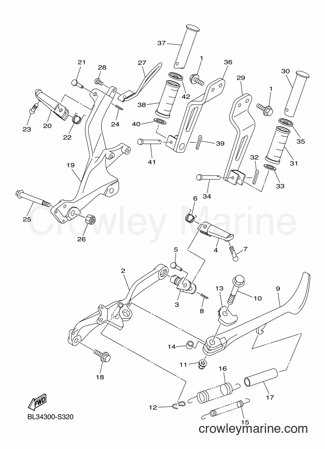 2017 Cruiser XVS950XR-A - XVS950XR-A (BL34) [050] - STAND & FOOTREST