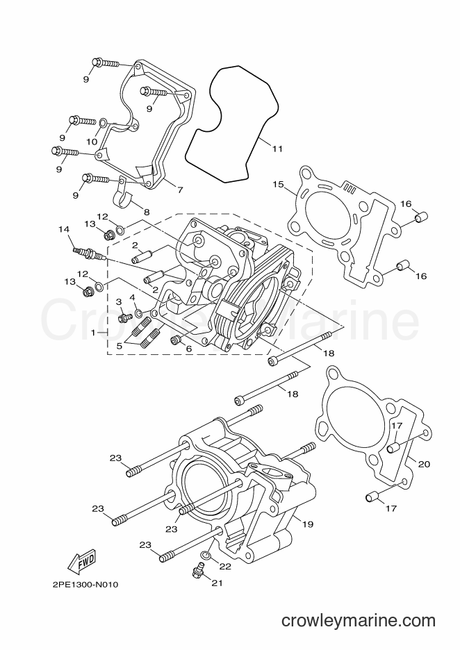 2017 Scooter XC155 - XC155 (2SW6) [010] - CYLINDER