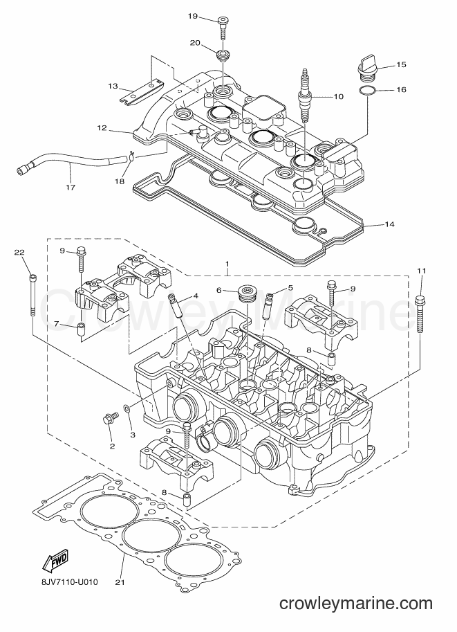 2019 Snowmobile VK10F - VK10F (8KW5) [010] - CYLINDER HEAD