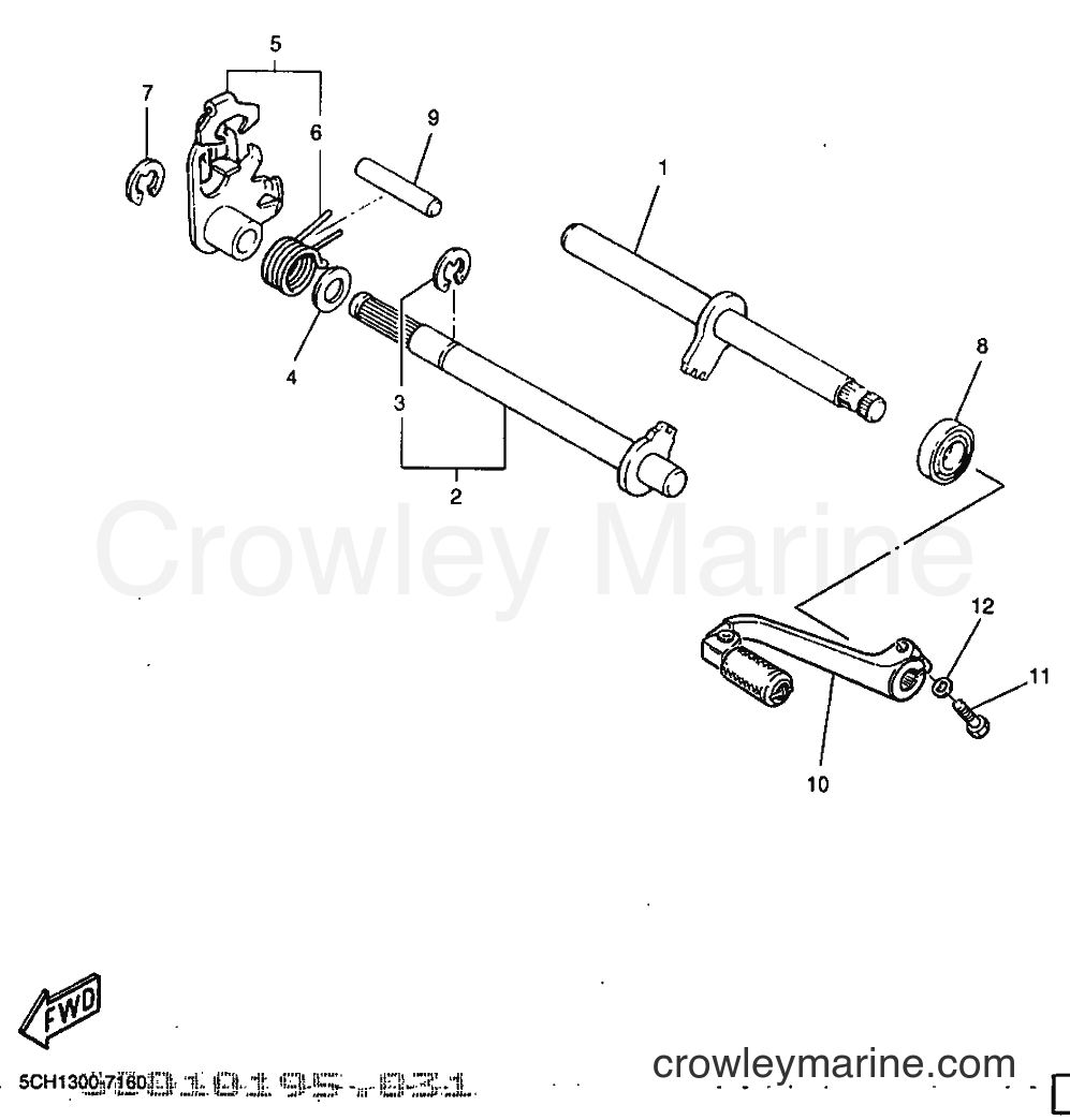 1999 Dirt Bike TT600R - TT600R (5CH2) [000] - SHIFT SHAFT