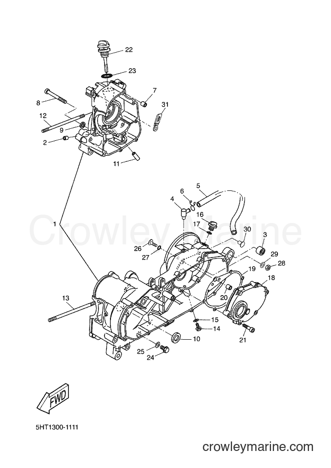 2001 Scooter XQ125 - XQ125 (5HT2) [030] - CRANKCASE