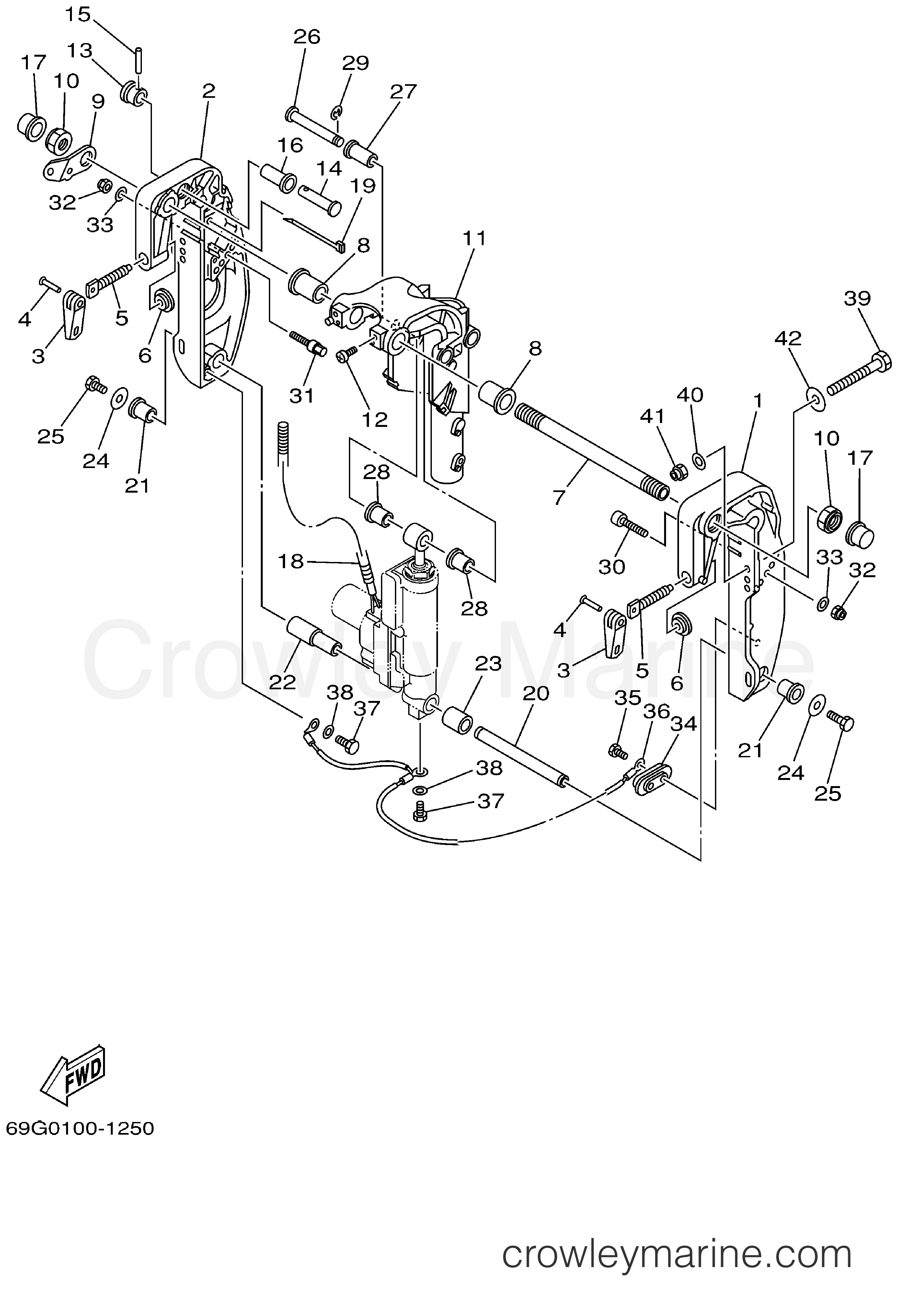 Yamaha Motors T8PXRZ - BRACKET 1