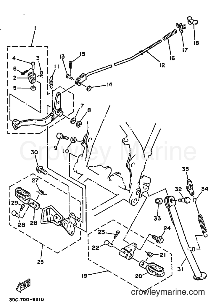 1990 Dirt Bike TT250 - TT250 (3DC2) [010] - STAND & FOOTREST