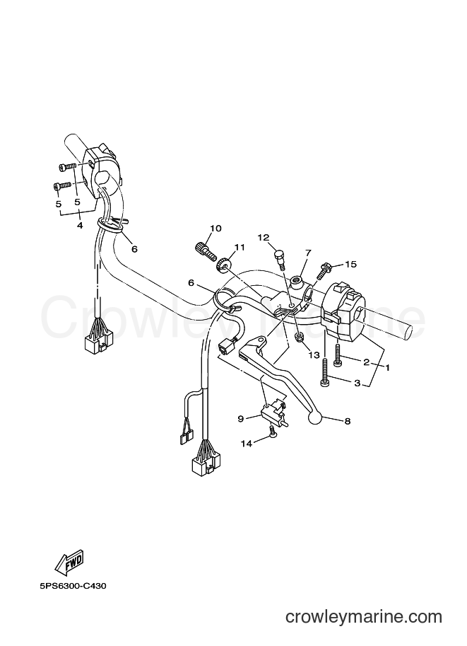 2008 Street Bike TDM900 - TDM900 (5PSE) [010] - HANDLE SWITCH & LEVER