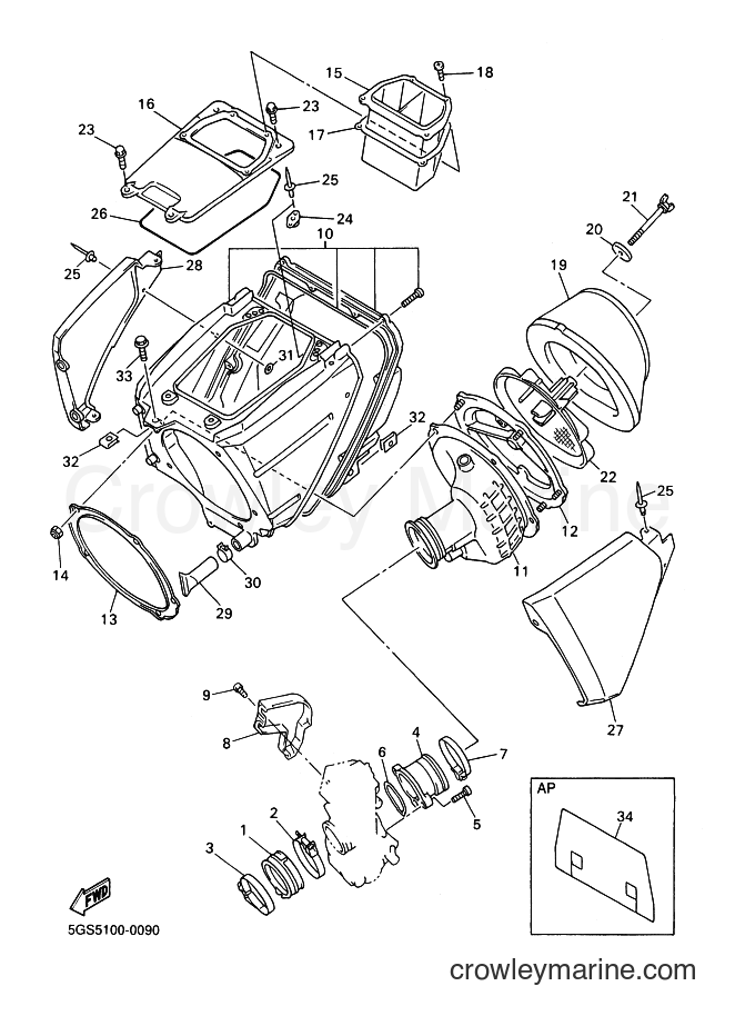 2000 Dirt Bike WR400F - WR400F (5GS6) [080] - INTAKE