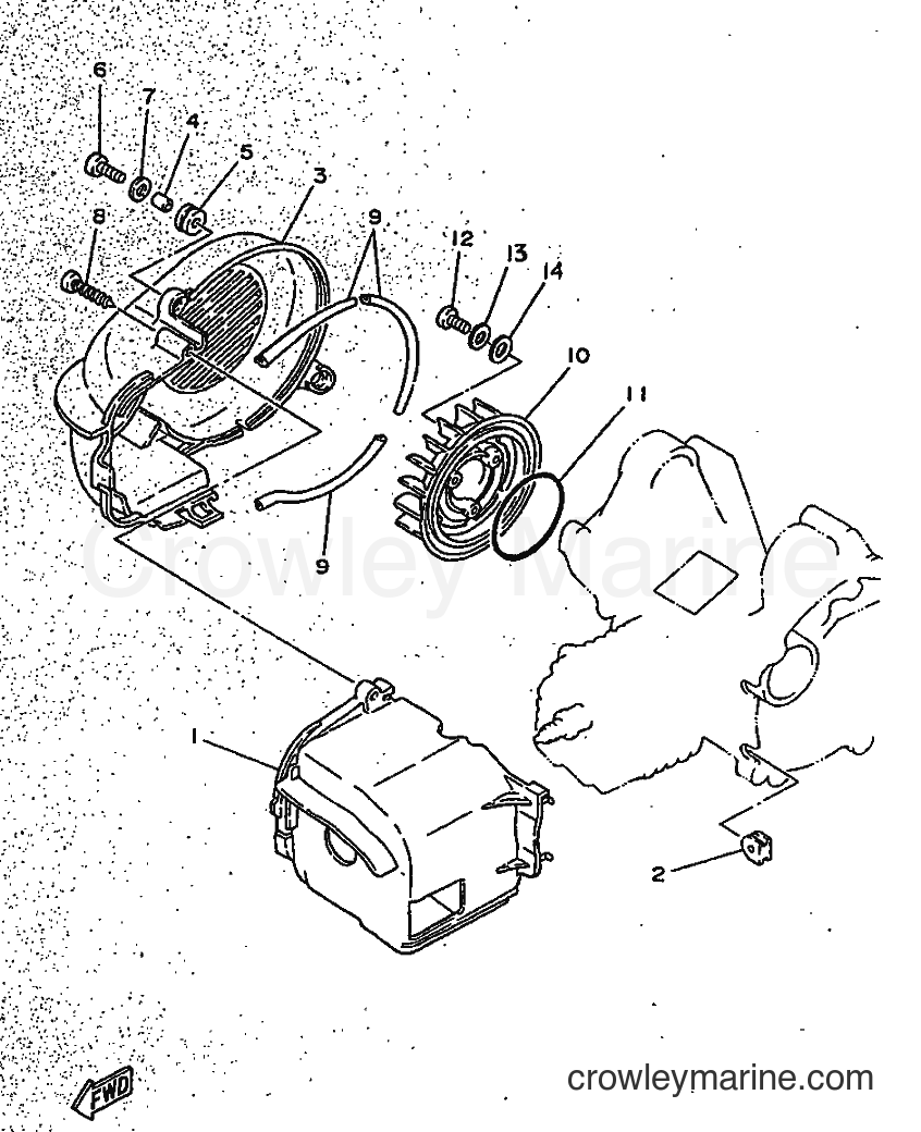 Yamaha Motors CY50R (3WG7) [999] - AIR SHROUD & FAN