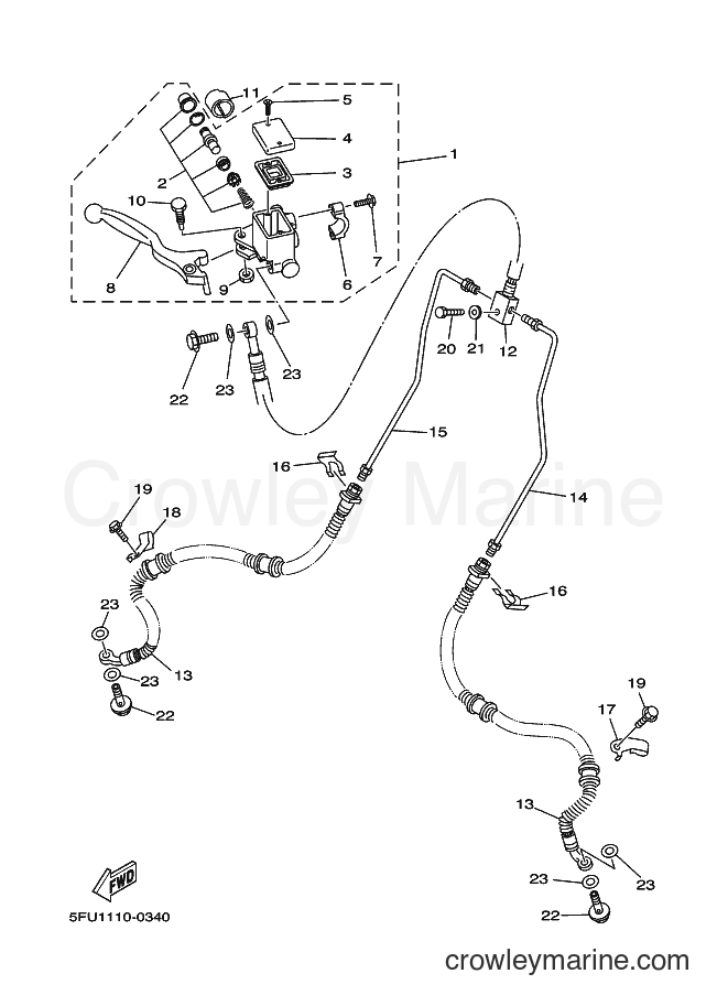 2000 ATV YFM400FWN - YFM400FWN (5FU3) [010] - FRONT MASTER CYLINDER
