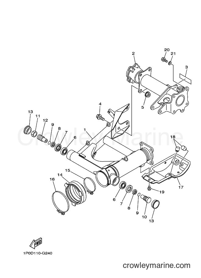2011 ATV YFM250 - YFM250 (1P0T) [010] - REAR ARM
