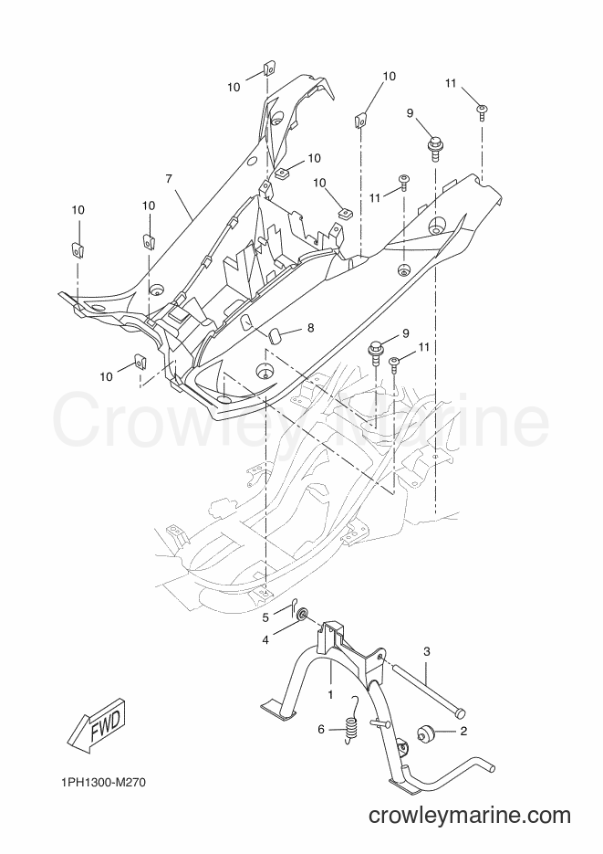 2016 Scooter NS50N - NS50N (1PL7) [010] - STAND & FOOTREST