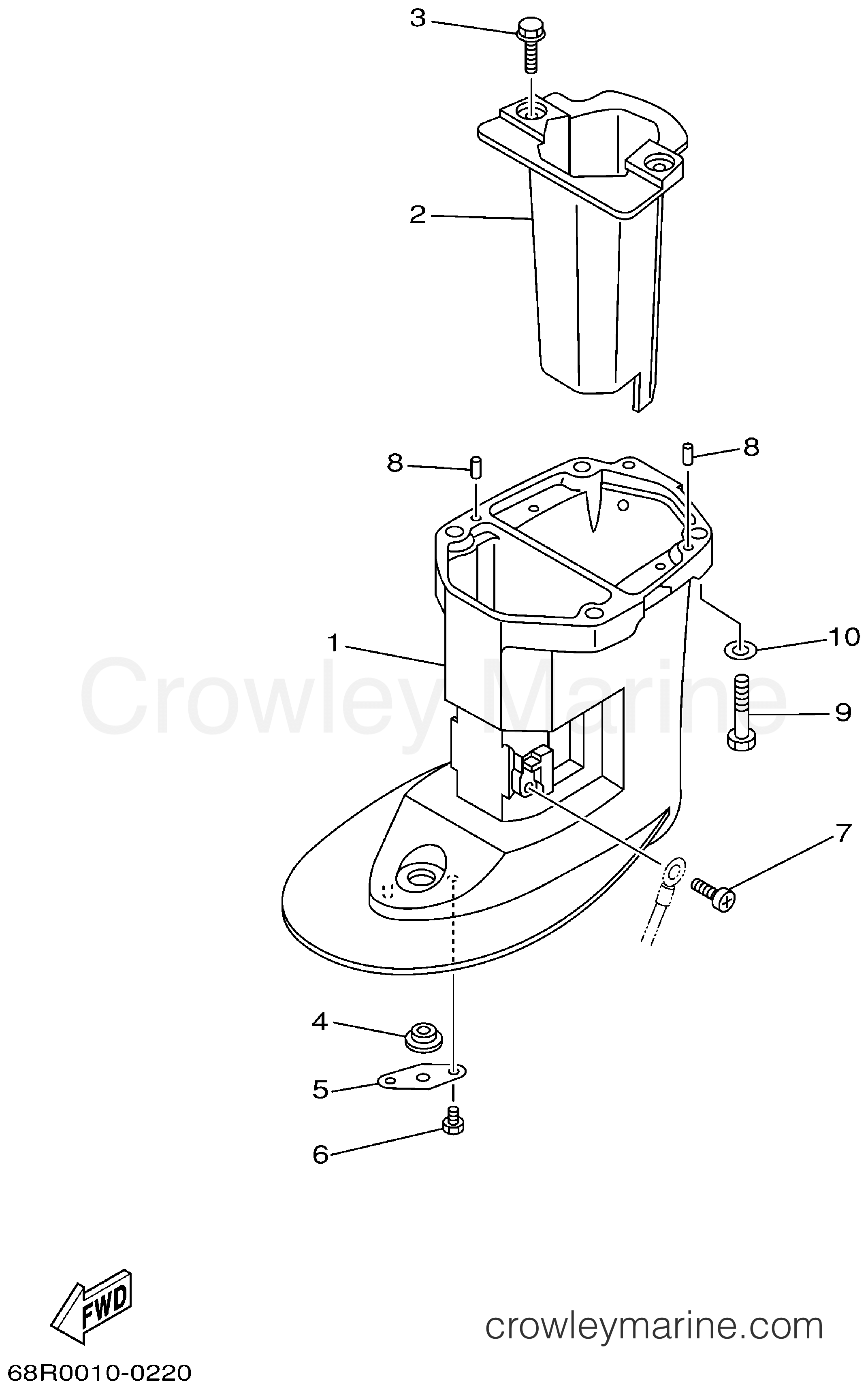 Yamaha Motors F6MSHZ - UPPER CASING