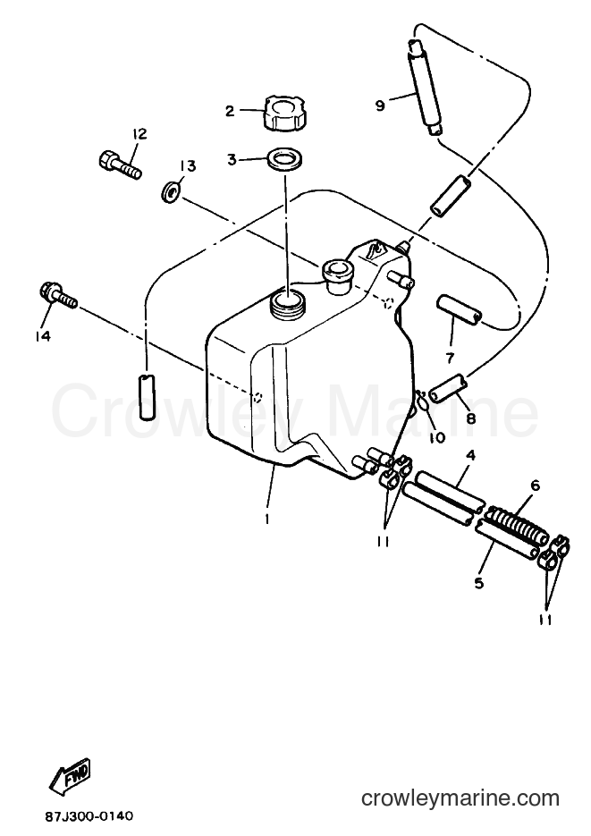 1994 Snowmobile PZ480 - PZ480 (8BF1) [010] - OIL TANK