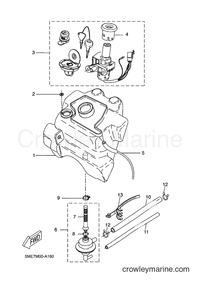 2002 Scooter YQ100 - YQ100 (5ME7) [010] - FUEL TANK