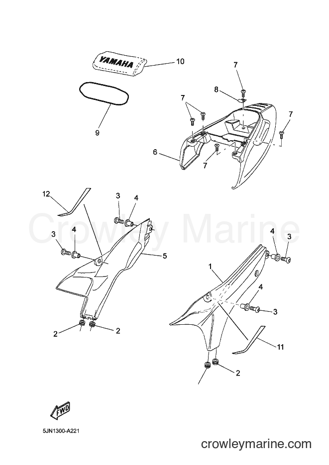 Yamaha Motors BT1100 (5JN3) [060] - SIDE COVER