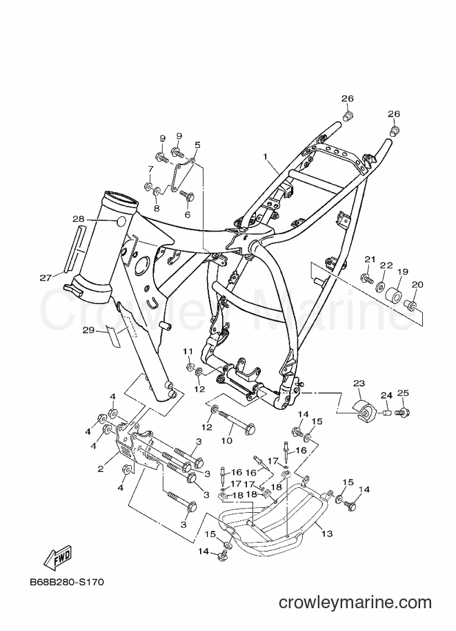 2018 Dirt Bike TT-R230 - TT-R230 (B68B) [010] - FRAME