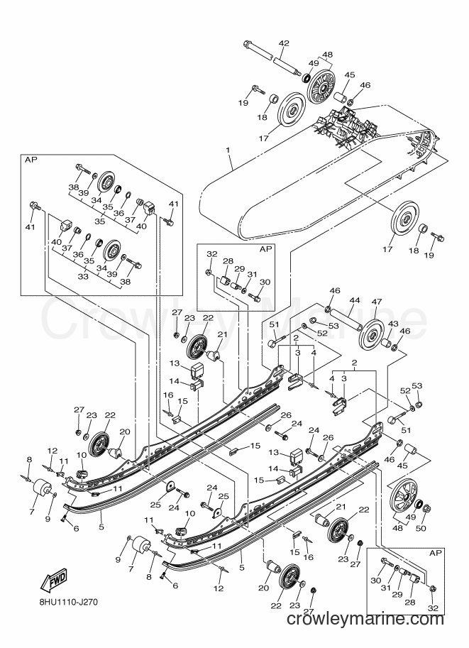 2010 Snowmobile RFX10RMS2 - RFX10RMS2 (8HU1) [020] - TRACK SUSPENSION 1