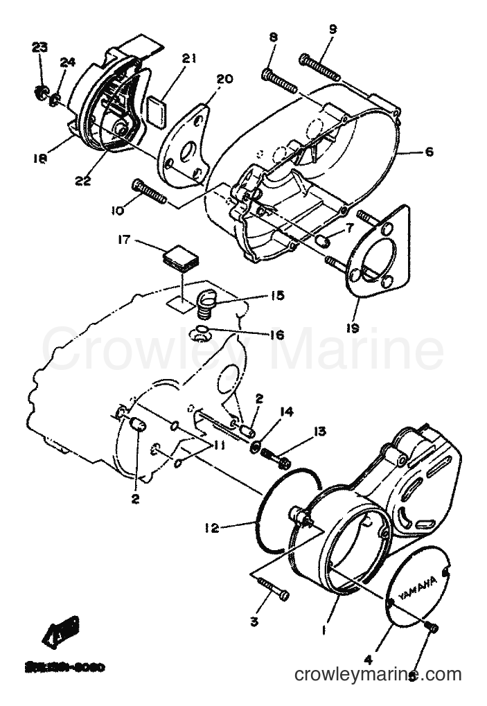 1991 Scooter DT50R - DT50R (4CT2) [999] - CRANKCASE COVER 1
