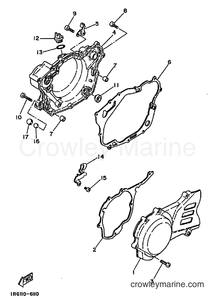 1990 Dirt Bike TT350 - TT350 (3GJ2) [010] - CRANKCASE COVER 1